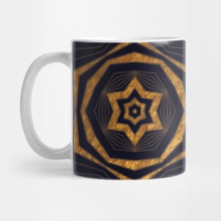 Magical gold and black intricate geometric pattern Mug